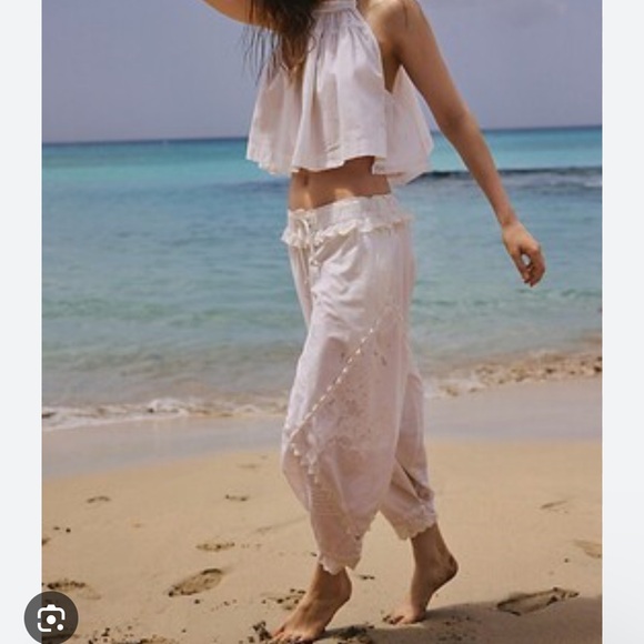 NEW. $248 Free people beach life set white outfit size Small